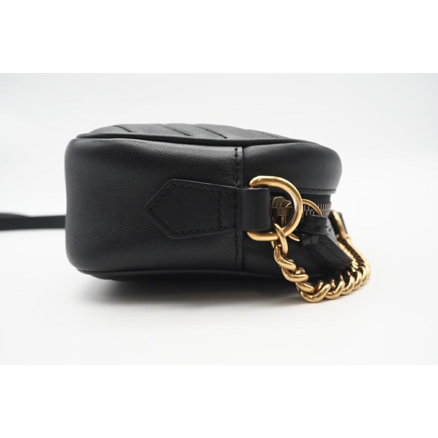 ★3日以内返品可★ 美品 GUCCI グッチ GGマーモント キルティング ミニバッグ 448065 ショルダーバッグ ブラック | GUCCI | 05
