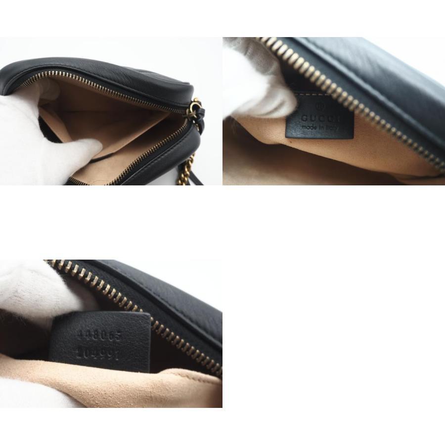 ★3日以内返品可★ 美品 GUCCI グッチ GGマーモント キルティング ミニバッグ 448065 ショルダーバッグ ブラック | GUCCI | 09