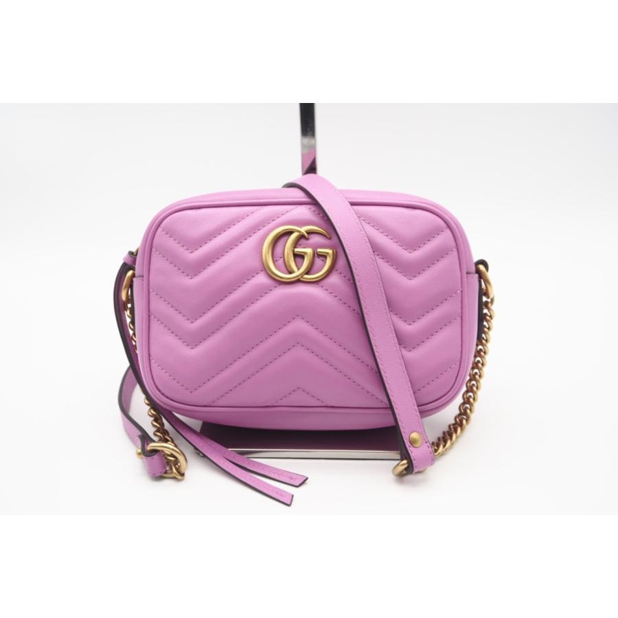 ★3日以内返品可★ 極美品 GUCCI グッチ GGマーモント キルティング ミニバッグ 448065 ショルダーバッグ ピンク | GUCCI
