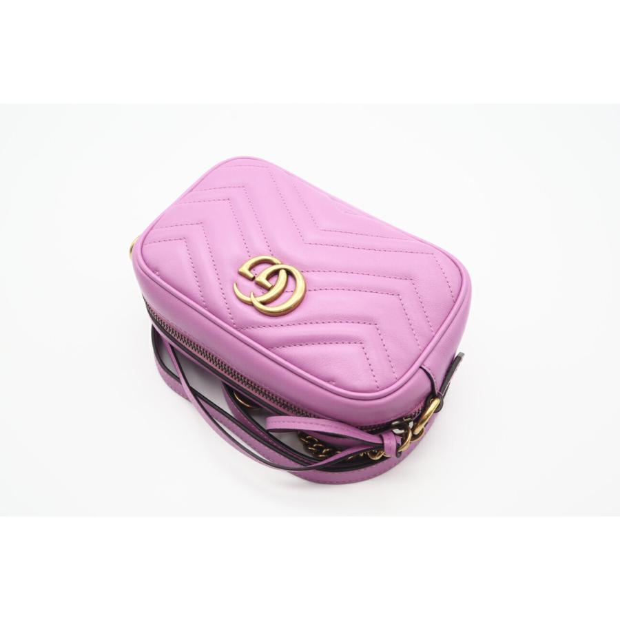 ★3日以内返品可★ 極美品 GUCCI グッチ GGマーモント キルティング ミニバッグ 448065 ショルダーバッグ ピンク | GUCCI | 02