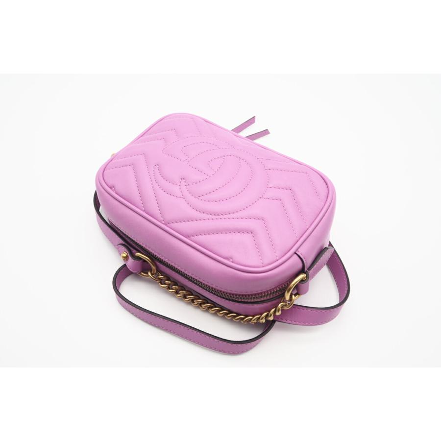 ★3日以内返品可★ 極美品 GUCCI グッチ GGマーモント キルティング ミニバッグ 448065 ショルダーバッグ ピンク | GUCCI | 03