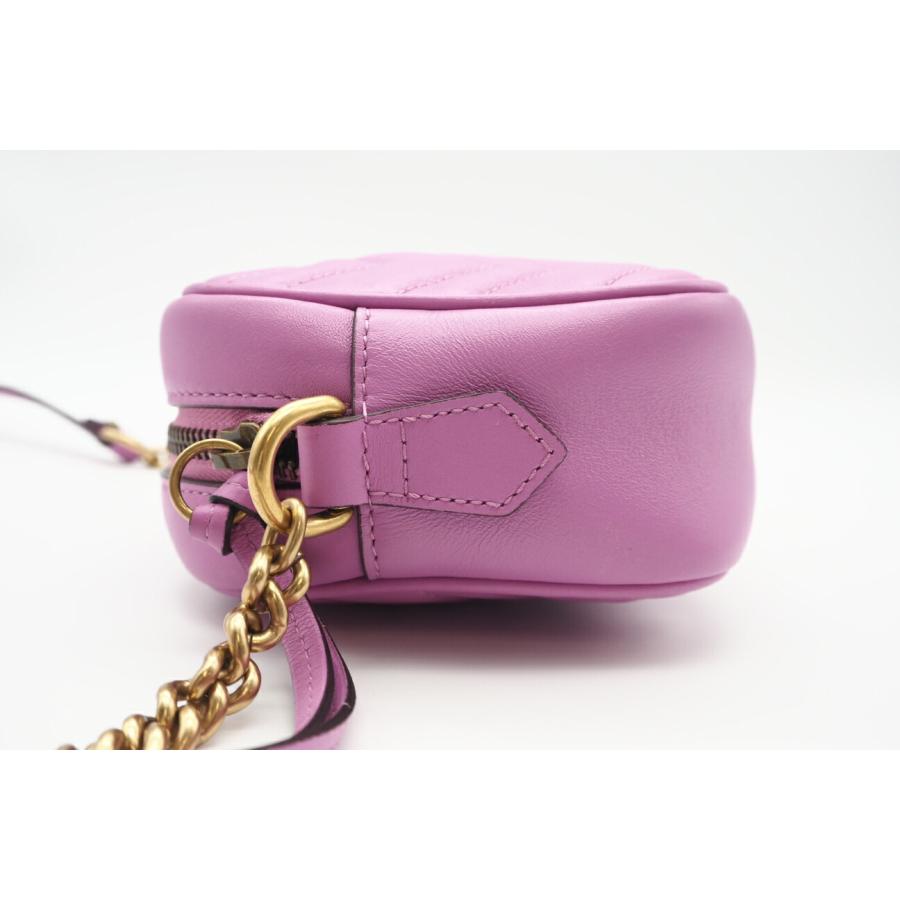 ★3日以内返品可★ 極美品 GUCCI グッチ GGマーモント キルティング ミニバッグ 448065 ショルダーバッグ ピンク | GUCCI | 06