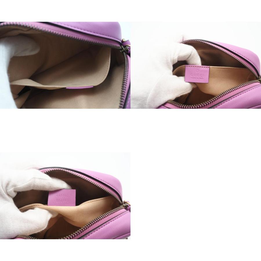 ★3日以内返品可★ 極美品 GUCCI グッチ GGマーモント キルティング ミニバッグ 448065 ショルダーバッグ ピンク | GUCCI | 09