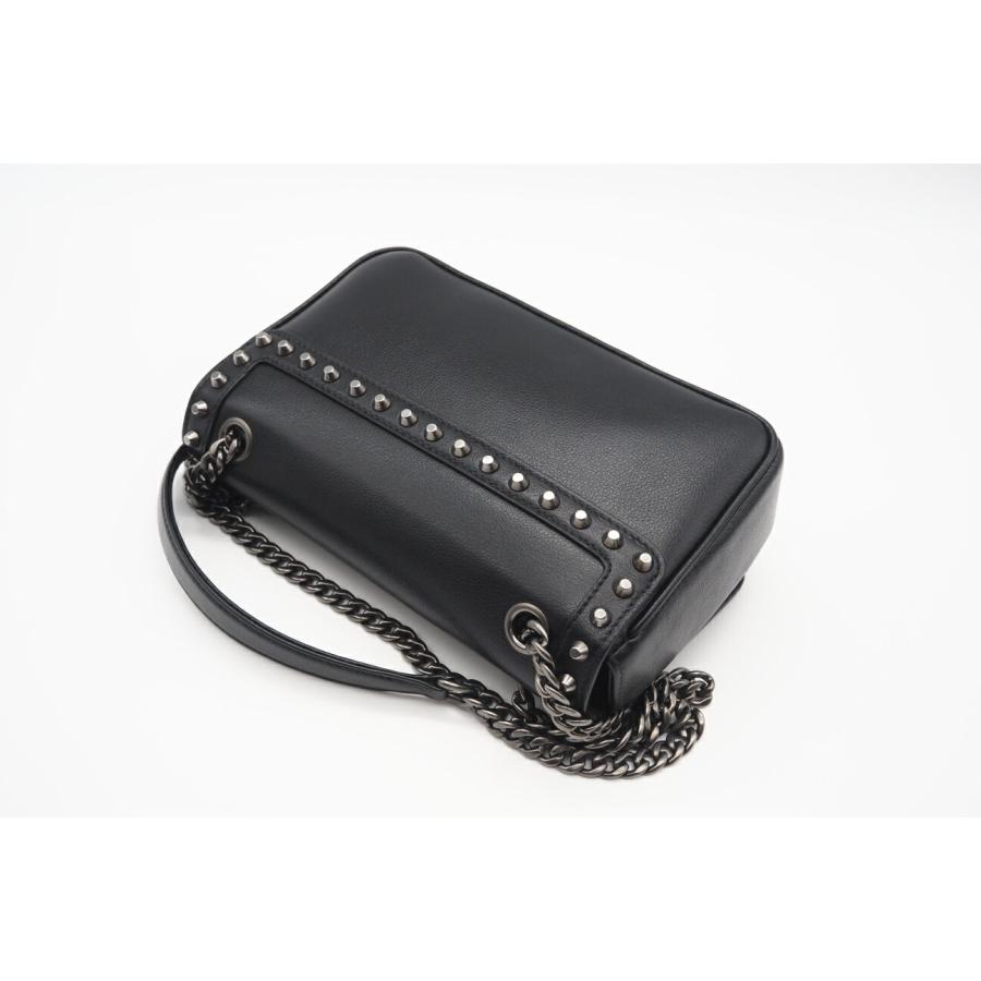 ★3日以内返品可★ 美品 PRADA プラダ レザー ロゴ スタッズ チェーンショルダー 1BD147 ショルダーバッグ | PRADA | 03