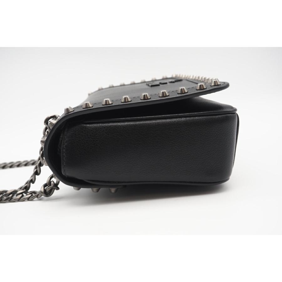 ★3日以内返品可★ 美品 PRADA プラダ レザー ロゴ スタッズ チェーンショルダー 1BD147 ショルダーバッグ | PRADA | 04