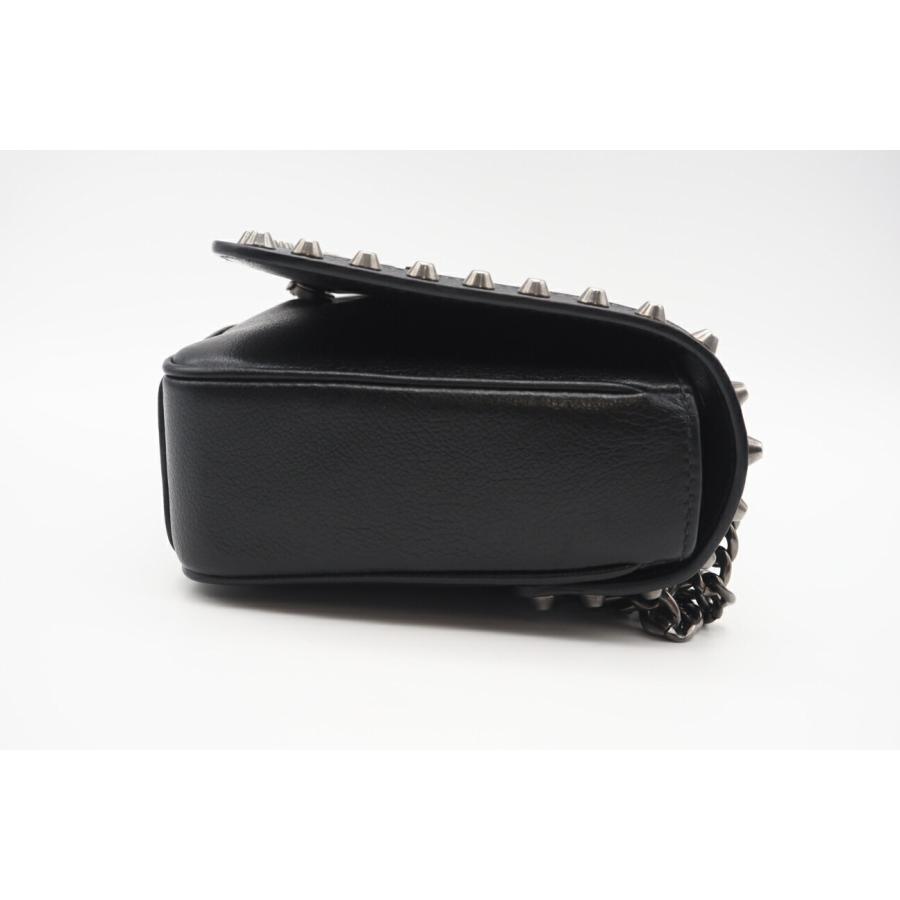 ★3日以内返品可★ 美品 PRADA プラダ レザー ロゴ スタッズ チェーンショルダー 1BD147 ショルダーバッグ | PRADA | 05