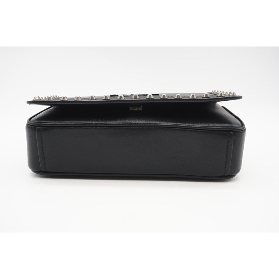 ★3日以内返品可★ 美品 PRADA プラダ レザー ロゴ スタッズ チェーンショルダー 1BD147 ショルダーバッグ | PRADA | 06