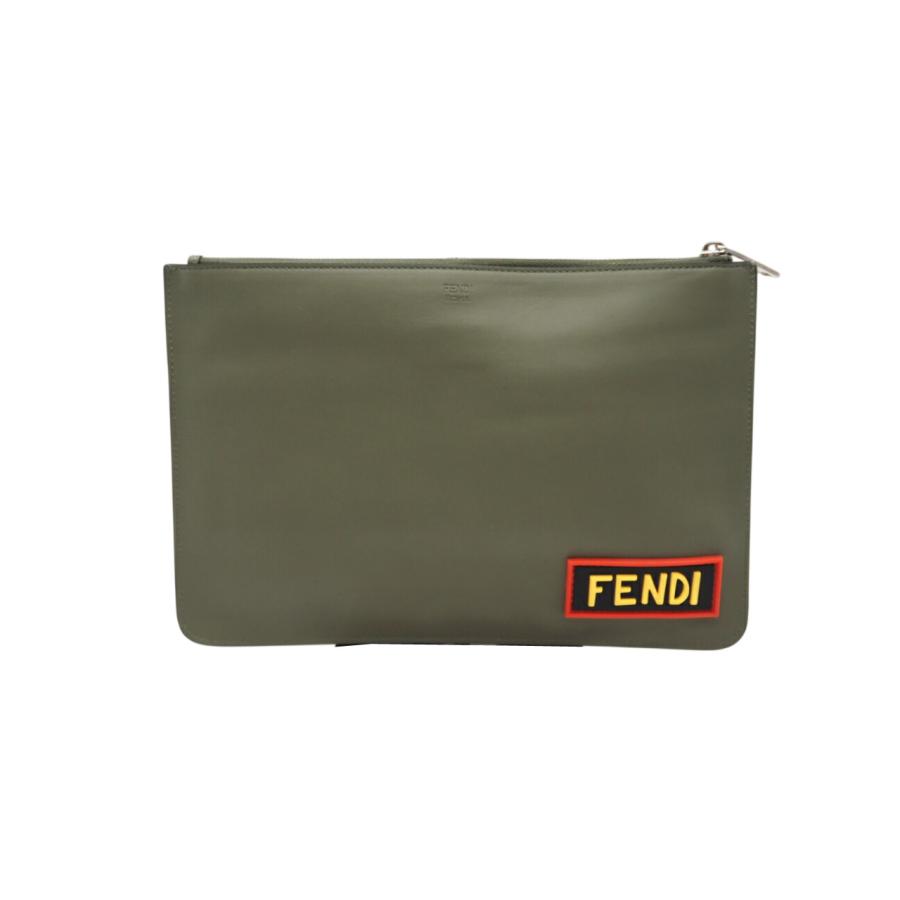 ★3日以内返品可★ 極美品 FENDI フェンディ FENDIロゴ レザークラッチ マルチカラー 7N0078 クラッチバッグ | FENDI | 01