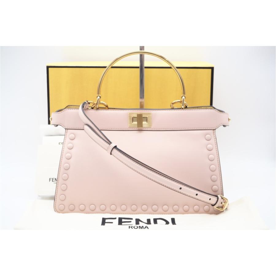 ★3日以内返品可★ 極美品 FENDI フェンディ レザー ピーカブー アイシーユー イーストウエスト 8BN323 AENL | FENDI