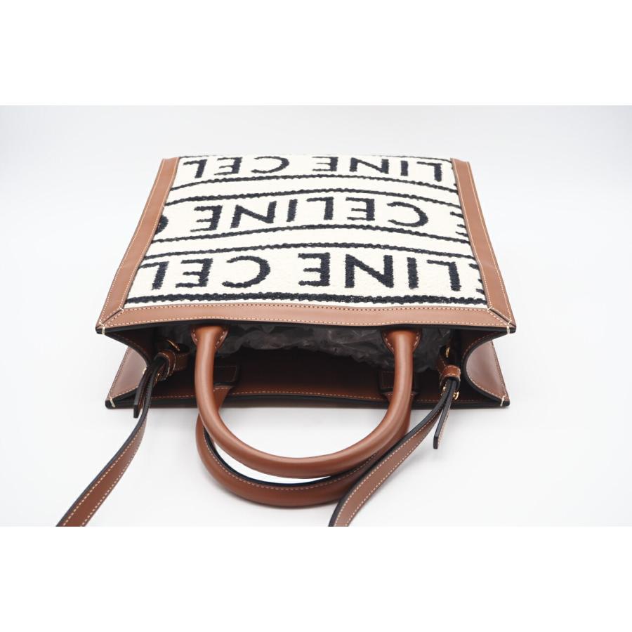 ★3日以内返品可★ 美品 CELINE セリーヌ ファブリック レザー スモールバーティカル ロゴ カバ 192082EFY | CELINE | 04