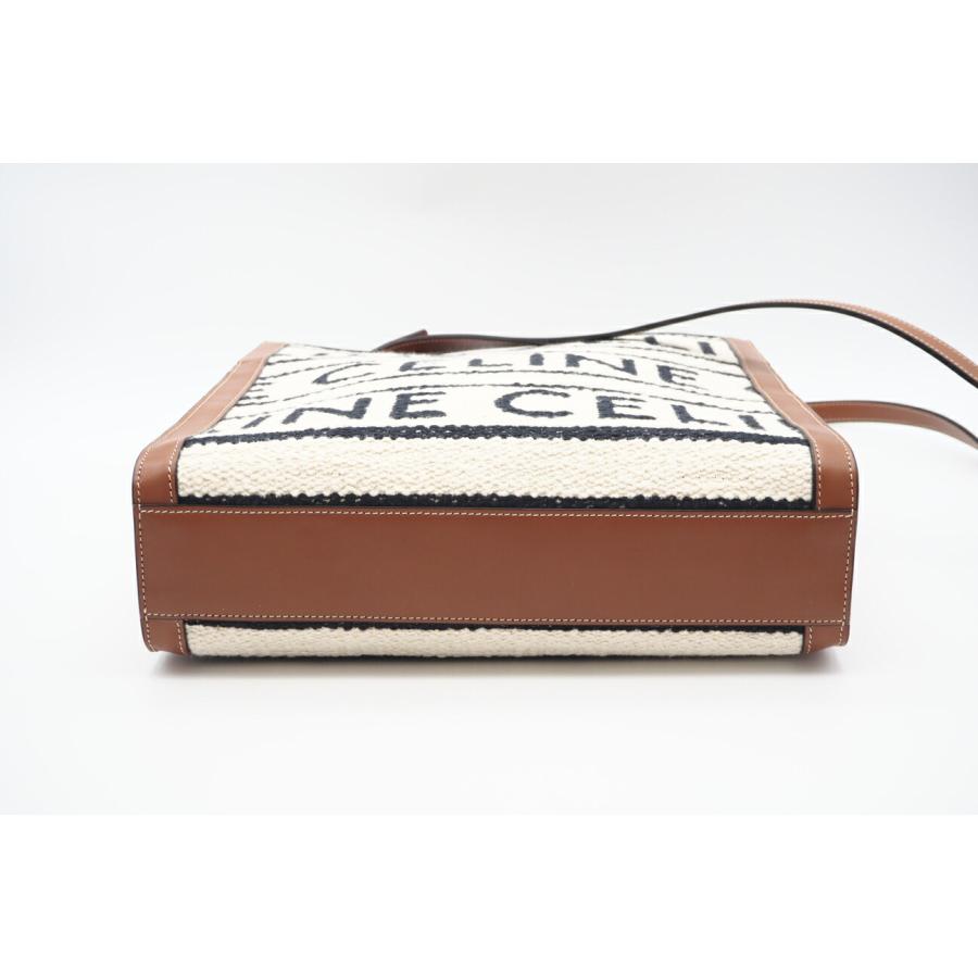 ★3日以内返品可★ 美品 CELINE セリーヌ ファブリック レザー スモールバーティカル ロゴ カバ 192082EFY | CELINE | 05