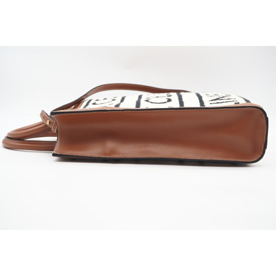 ★3日以内返品可★ 美品 CELINE セリーヌ ファブリック レザー スモールバーティカル ロゴ カバ 192082EFY | CELINE | 06