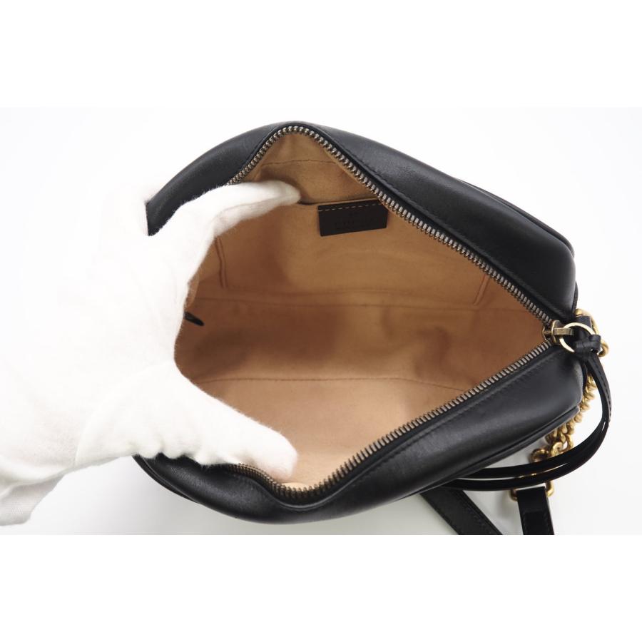 ★3日以内返品可★ 美品 GUCCI グッチ GGマーモント スモール カメラバッグ 447632 ショルダーバッグ ブラック | GUCCI | 08