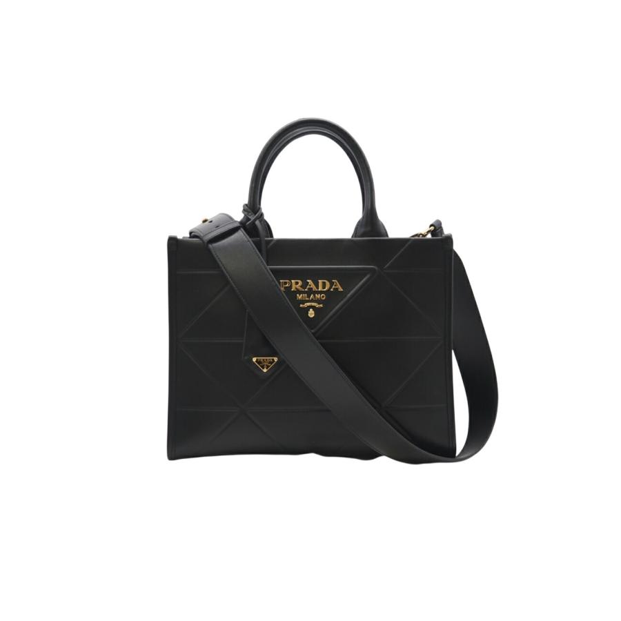 ★3日以内返品可★ 極美品 PRADA プラダ メタルロゴ シンボルトップステッチ スモールバッグ 1BA379 | PRADA | 01