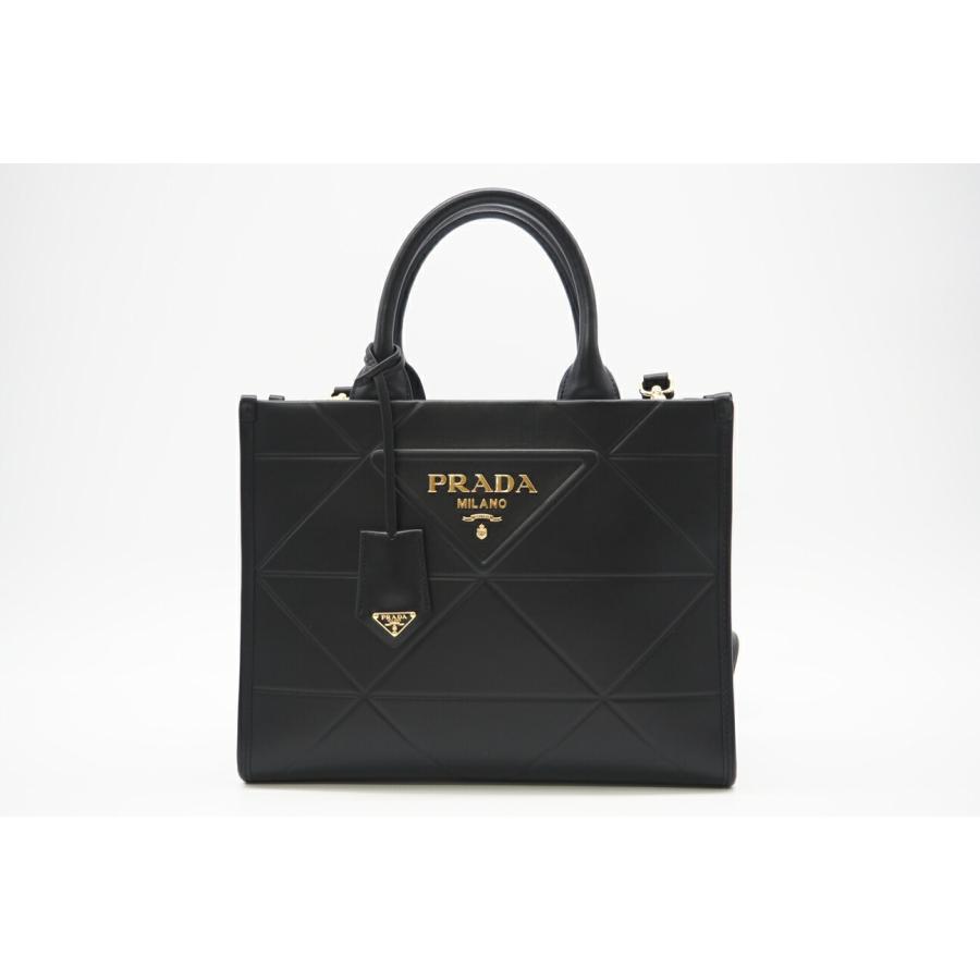★3日以内返品可★ 極美品 PRADA プラダ メタルロゴ シンボルトップステッチ スモールバッグ 1BA379 | PRADA | 02