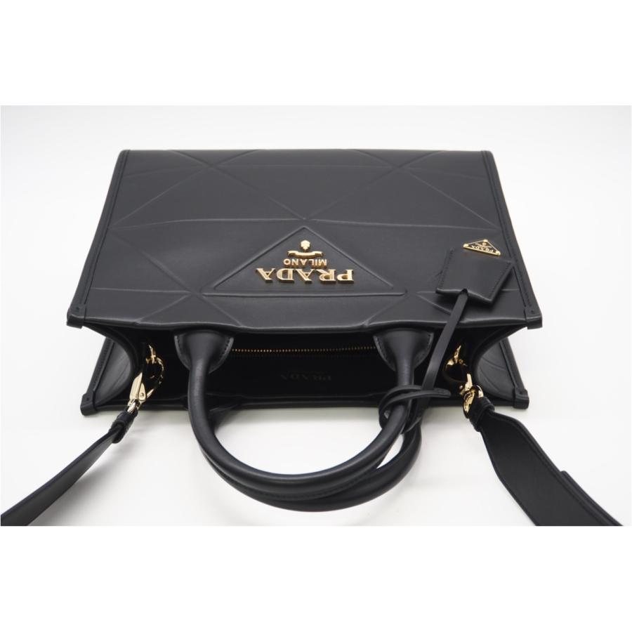 ★3日以内返品可★ 極美品 PRADA プラダ メタルロゴ シンボルトップステッチ スモールバッグ 1BA379 | PRADA | 04