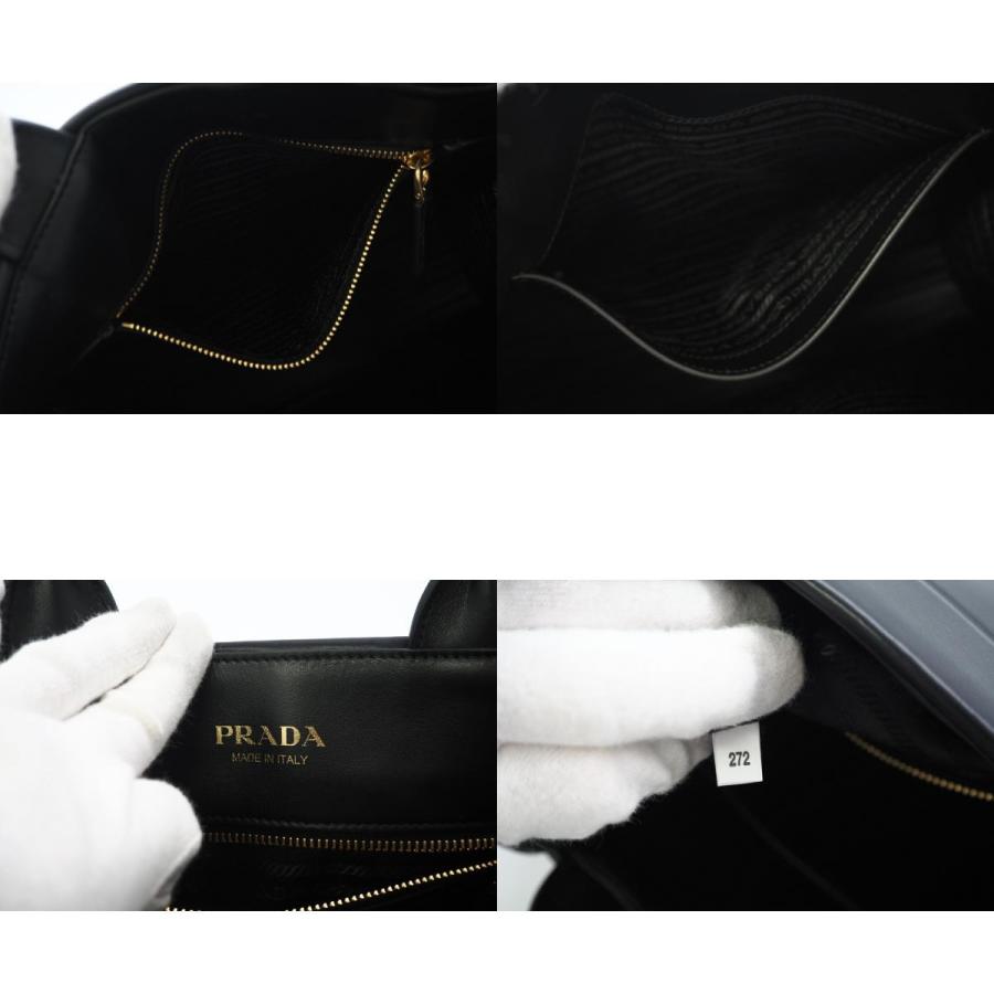 ★3日以内返品可★ 極美品 PRADA プラダ メタルロゴ シンボルトップステッチ スモールバッグ 1BA379 | PRADA | 09