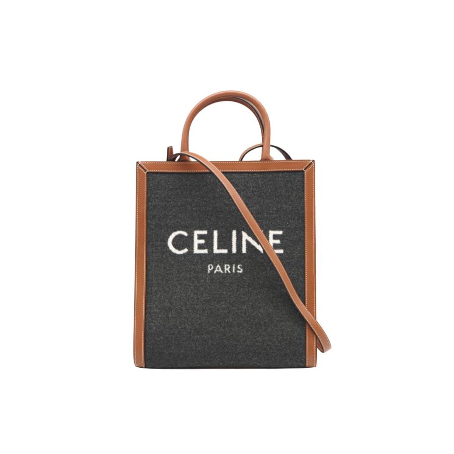 ★3日以内返品可★ 極美品 CELINE セリーヌ コットン レザー テキスタイル スモールバーティカルカバ | CELINE | 01