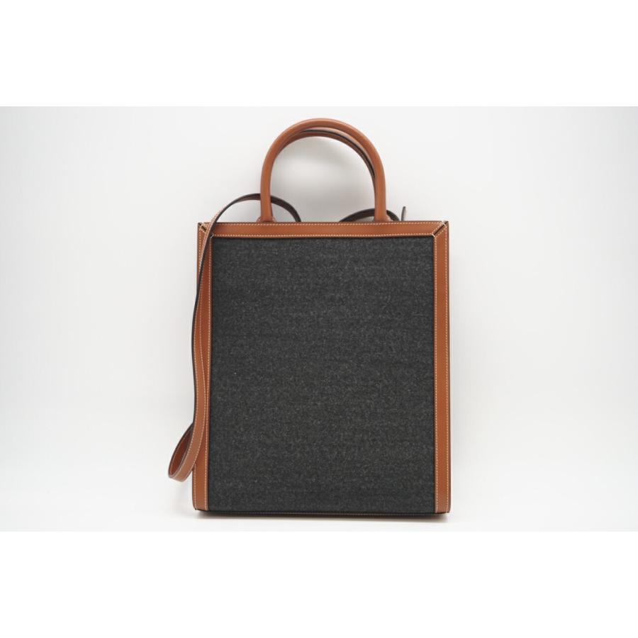 ★3日以内返品可★ 極美品 CELINE セリーヌ コットン レザー テキスタイル スモールバーティカルカバ | CELINE | 03