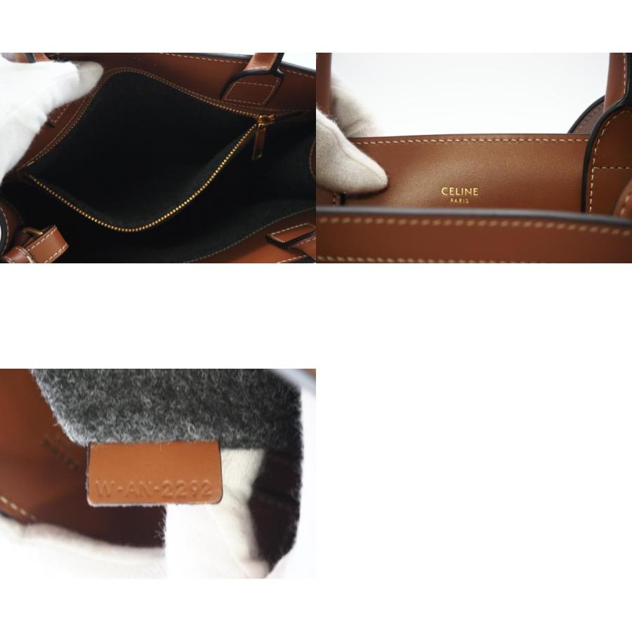 ★3日以内返品可★ 極美品 CELINE セリーヌ コットン レザー テキスタイル スモールバーティカルカバ | CELINE | 09