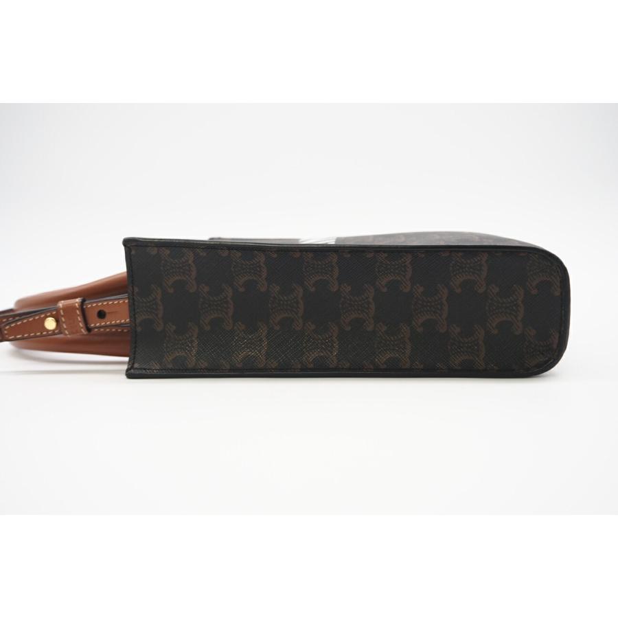 ★3日以内返品可★ 美品 CELINE セリーヌ トリオンフ キャンバス ミニ バーティカル カバ トートバッグ タン | CELINE | 04