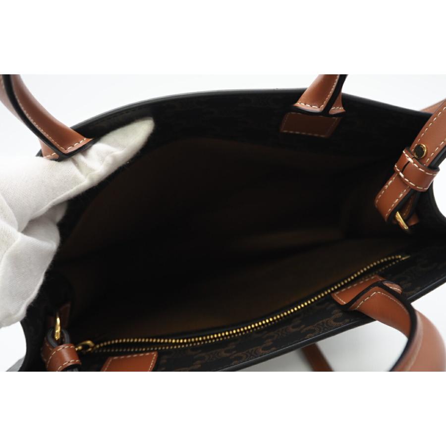 ★3日以内返品可★ 極美品 CELINE セリーヌ トリオンフ キャンバス スモール バーティカル カバトートバッグ タン | CELINE | 08
