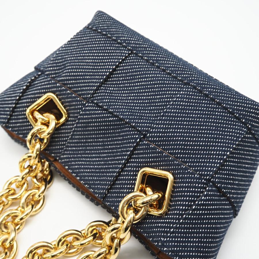 ★3日以内返品可★ 極美品 BOTTEGAVENETA ボッテガヴェネタ マキシイントレチャート アルコ デニム トートバッグ |  | 06