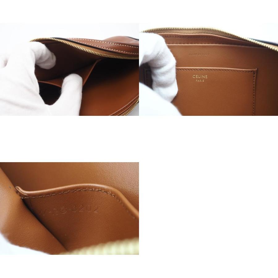 ★3日以内返品可★ 極美品 CELINE セリーヌ キュイル トリオンフ スムースカーフスキン ミニカメラバッグ タン | CELINE | 09