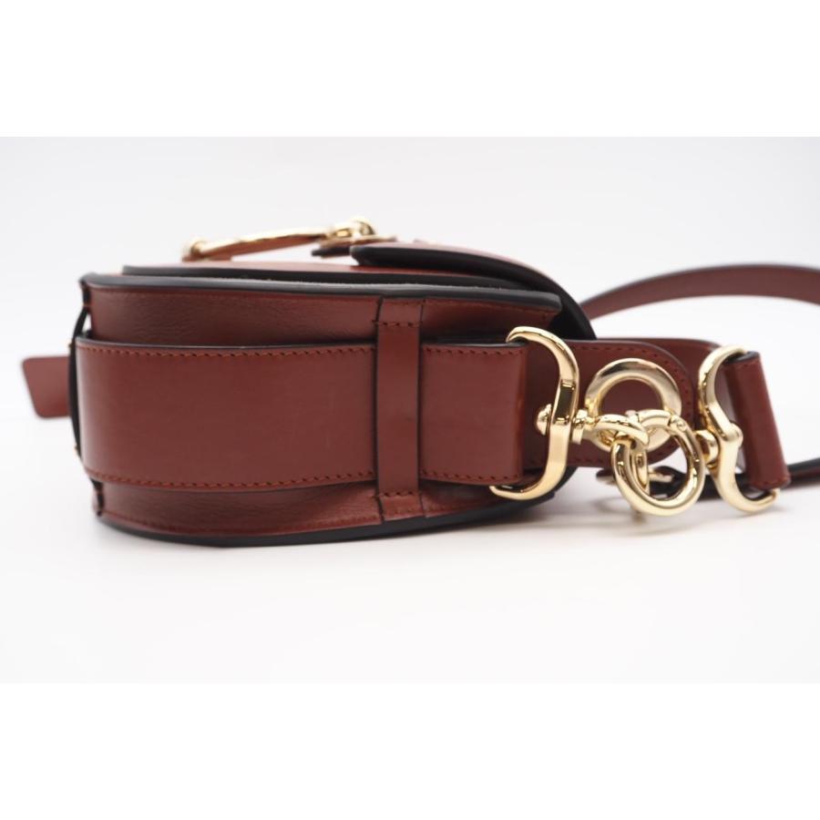 ★3日以内返品可★ 極美品 Chloe クロエ シャイニー＆スエードレザー製 Tessスモールバッグ Sepia Brown | Chloe | 05
