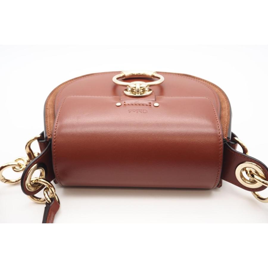 ★3日以内返品可★ 極美品 Chloe クロエ シャイニー＆スエードレザー製 Tessスモールバッグ Sepia Brown | Chloe | 07