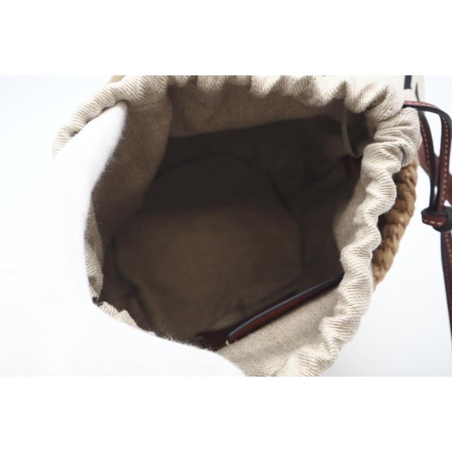 ★3日以内返品可★ 極美品 Chloe クロエ フェアトレードペーパー製 Woodyスモールバスケット White | Chloe | 08