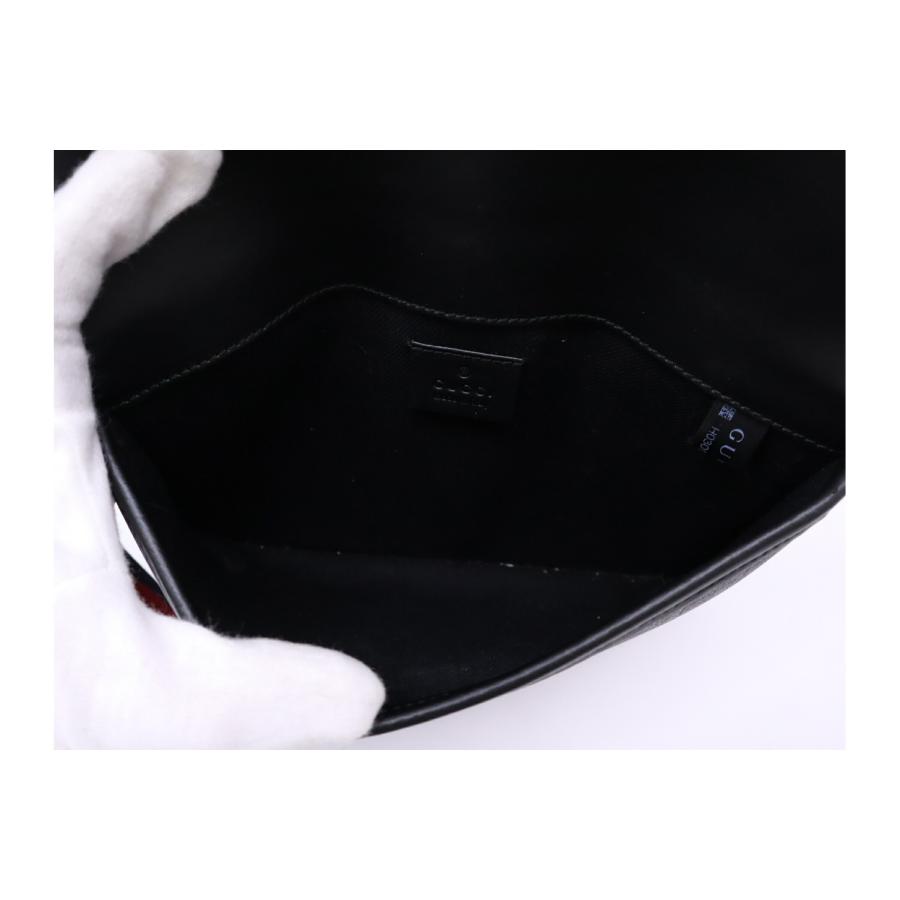 ★3日以内返品可★  GUCCI グッチ GGスプリーム PVC レザー ボディバッグ 598113 ボディバッグ ブラック | GUCCI | 08
