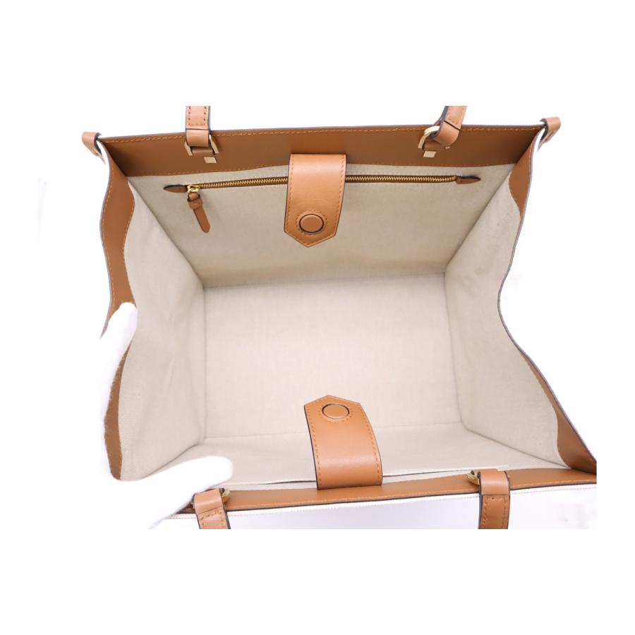 ★3日以内返品可★ 極美品 JIMMY CHOO ジミーチュウ コットンキャンバス VARENNE トートバック ナチュラル |  | 08