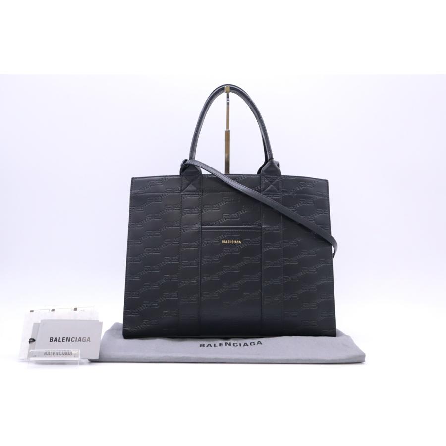 ★3日以内返品可★ 美品 BALENCIAGA バレンシアガ BBモノグラム ハードウェア 2WAYバッグ レザー 714177 | BALENCIAGA