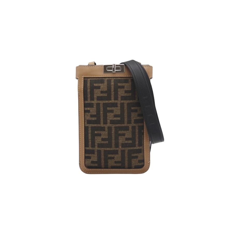 ★3日以内返品可★ 美品 FENDI フェンディ ズッカ キャンバス レザー フォンポーチ 7AS156 ショルダーバッグ | FENDI | 01