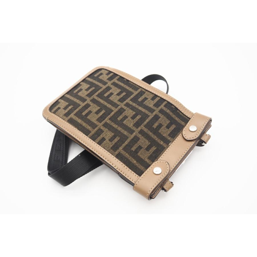 ★3日以内返品可★ 美品 FENDI フェンディ ズッカ キャンバス レザー フォンポーチ 7AS156 ショルダーバッグ | FENDI | 03