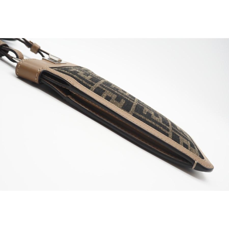 ★3日以内返品可★ 美品 FENDI フェンディ ズッカ キャンバス レザー フォンポーチ 7AS156 ショルダーバッグ | FENDI | 04