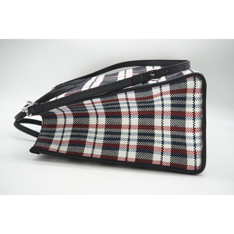 ★3日以内返品可★ 美品 GUCCI グッチ ラフィア×ナイロン チェック 2WAYハンドバッグ マルチカラー 659980 | GUCCI | 06