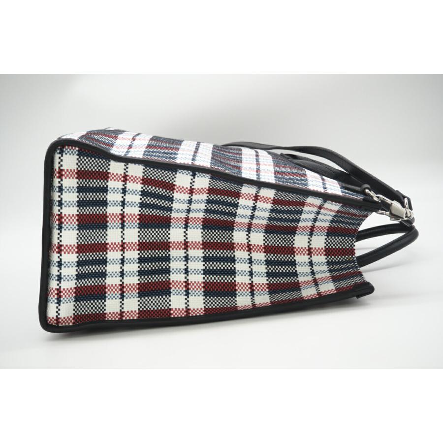 ★3日以内返品可★ 美品 GUCCI グッチ ラフィア×ナイロン チェック 2WAYハンドバッグ マルチカラー 659980 | GUCCI | 07