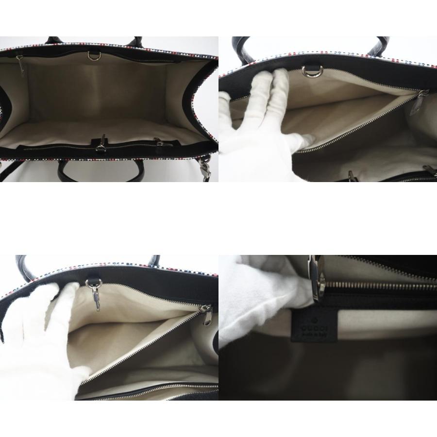 ★3日以内返品可★ 美品 GUCCI グッチ ラフィア×ナイロン チェック 2WAYハンドバッグ マルチカラー 659980 | GUCCI | 08