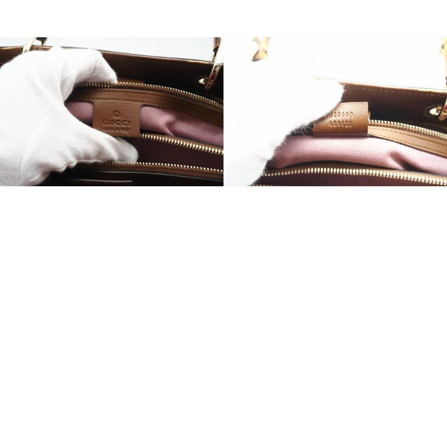 ★3日以内返品可★ 美品 GUCCI グッチ バンブー キャンバス×レザー 2WAYハンドバッグ 323660 | GUCCI | 09