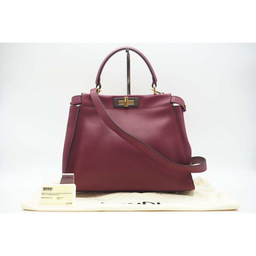 ★3日以内返品可★ 美品 FENDI フェンディ ピーカブー レギュラー レザー 2WAYハンドバッグ 8BN290 | FENDI