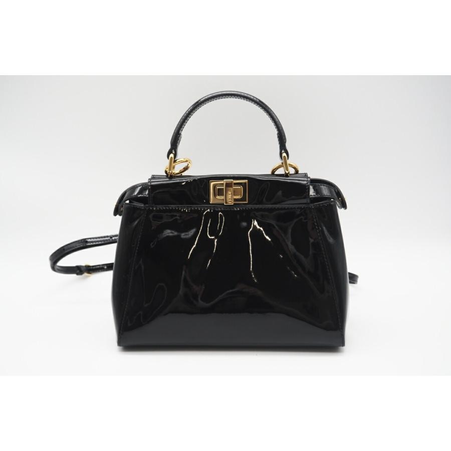 ★3日以内返品可★ 美品 FENDI フェンディ ミニピーカブー アイコニック パテントレザー 8BN244 | FENDI | 03