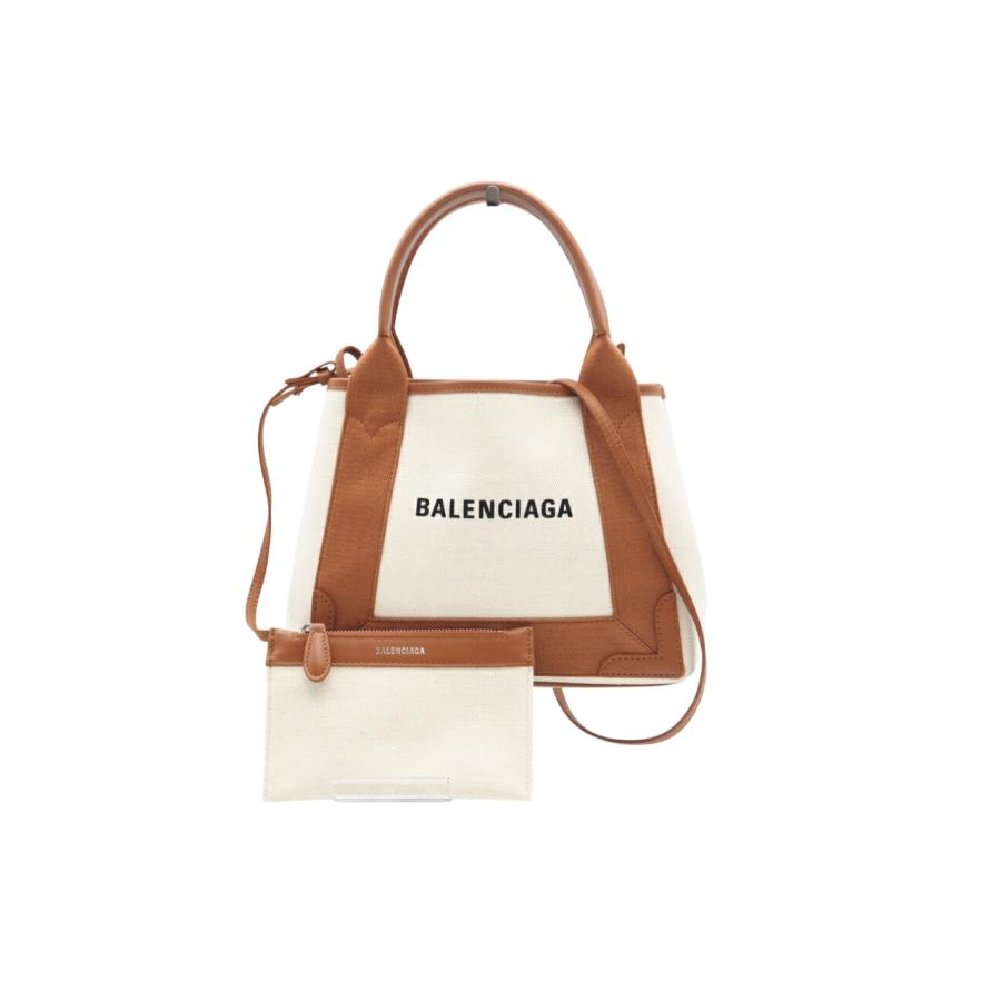 ★3日以内返品可★ 美品 BALENCIAGA バレンシアガ キャンバス レザー ネイビーカバスXS ×トートバッグ | BALENCIAGA | 01