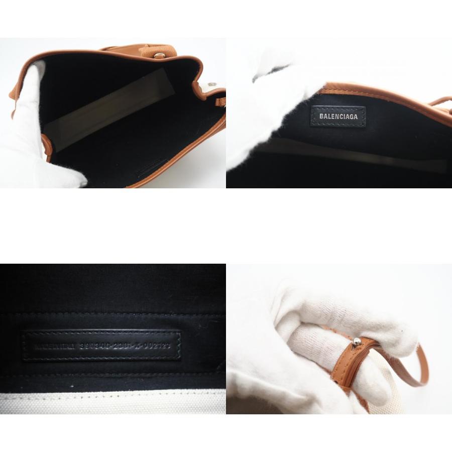 ★3日以内返品可★ 美品 BALENCIAGA バレンシアガ キャンバス レザー ネイビーカバスXS ×トートバッグ | BALENCIAGA | 09