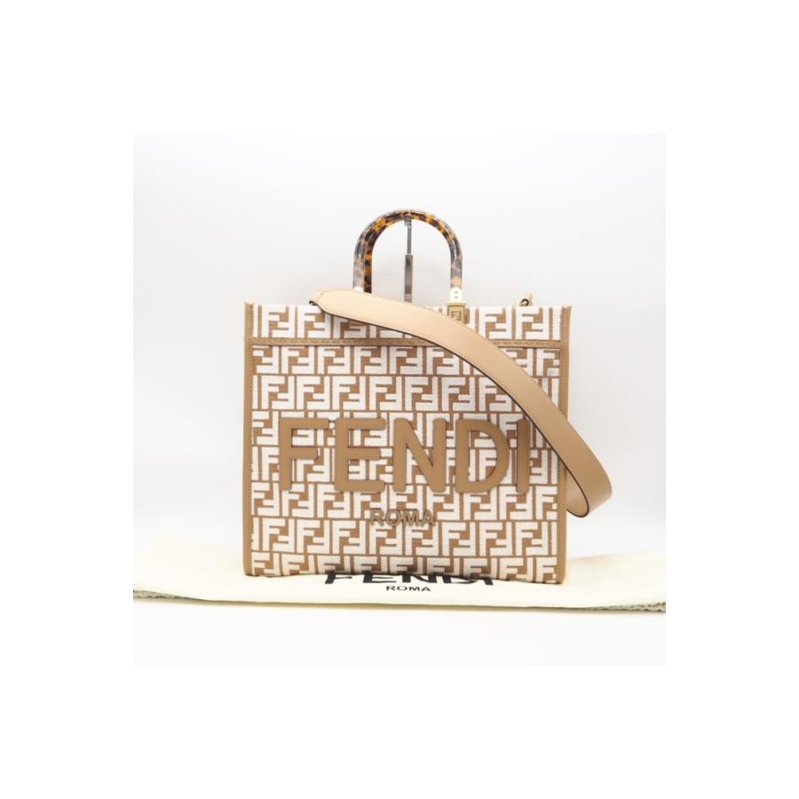 ★3日以内返品可★ 極美品 FENDI フェンディ FFジャカード ファブリック ショッパー フェンディ サンシャイン | FENDI