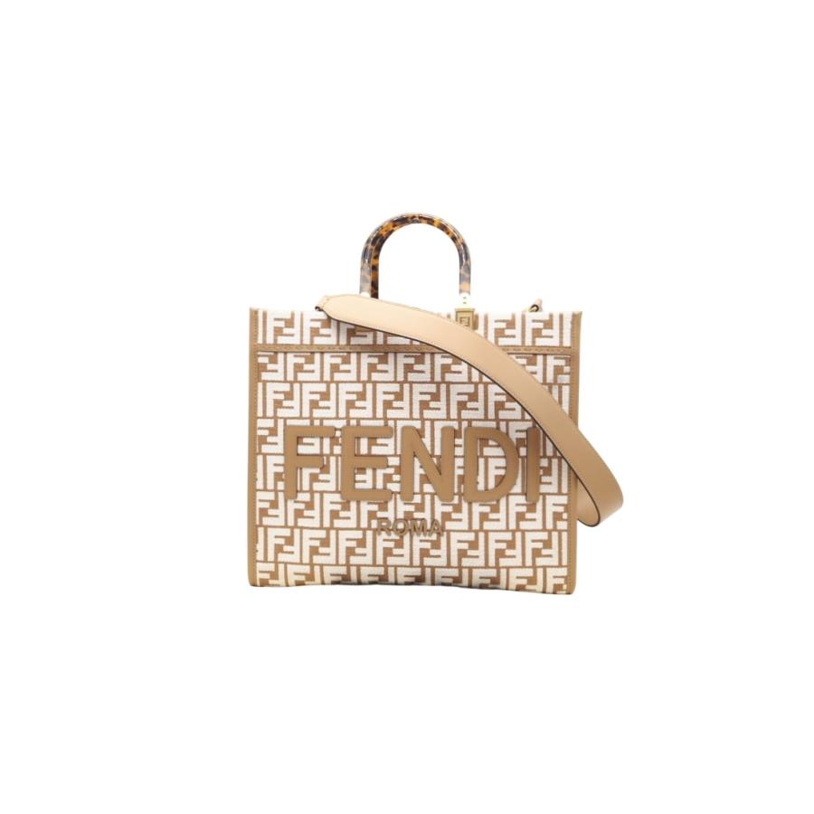 ★3日以内返品可★ 極美品 FENDI フェンディ FFジャカード ファブリック ショッパー フェンディ サンシャイン | FENDI | 01