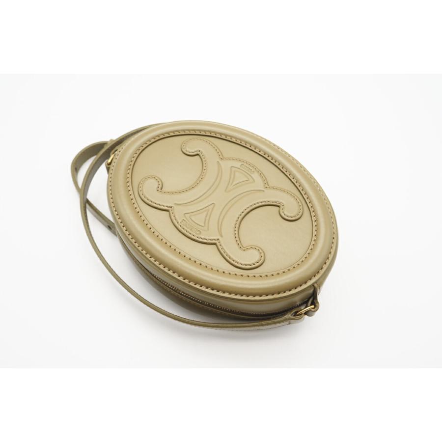 ★3日以内返品可★ 極美品 CELINE セリーヌ トリオンフ オーバルパース キュイル レザー ショルダーバッグ | CELINE | 02