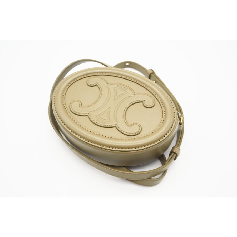 ★3日以内返品可★ 極美品 CELINE セリーヌ トリオンフ オーバルパース キュイル レザー ショルダーバッグ | CELINE | 03