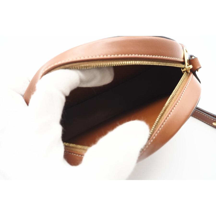 ★3日以内返品可★ 極美品 CELINE セリーヌ トリオンフ オーバルパース キュイル レザー ショルダーバッグ | CELINE | 08